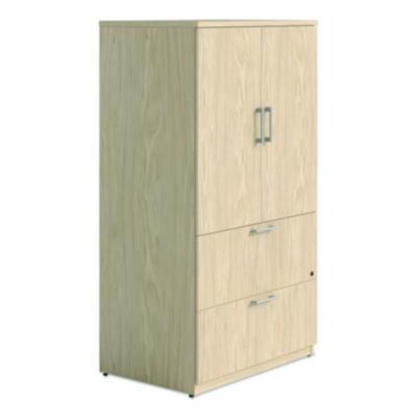 Alera Seville Series Lateral File Storage Cabinet, 2-Shelf Enclosed Storage, 2 File Drawers, 35.43" x 23.62" x 64.37", Maple