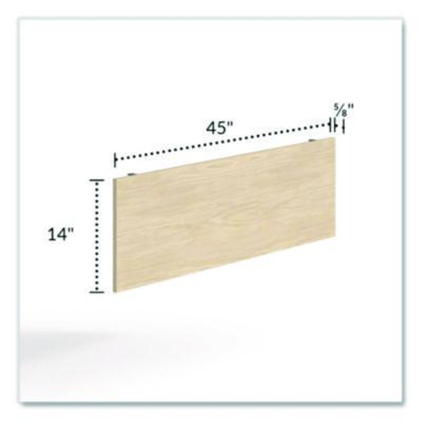 Alera Seville Series Modesty Panel For D-Top Tables, 44.3w x 0.63d x 13.78h, Maple Melamine/Wood