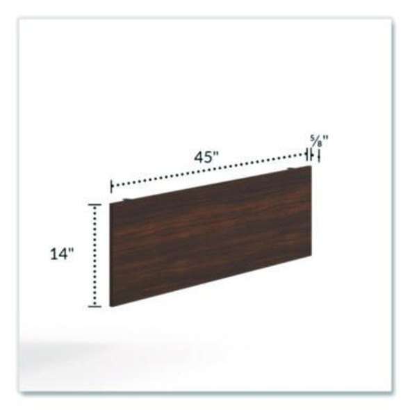 Alera Seville Series Modesty Panel For D-Top Tables, 44.3w x 0.63d x 13.78h, Mahogany Melamine/Wood