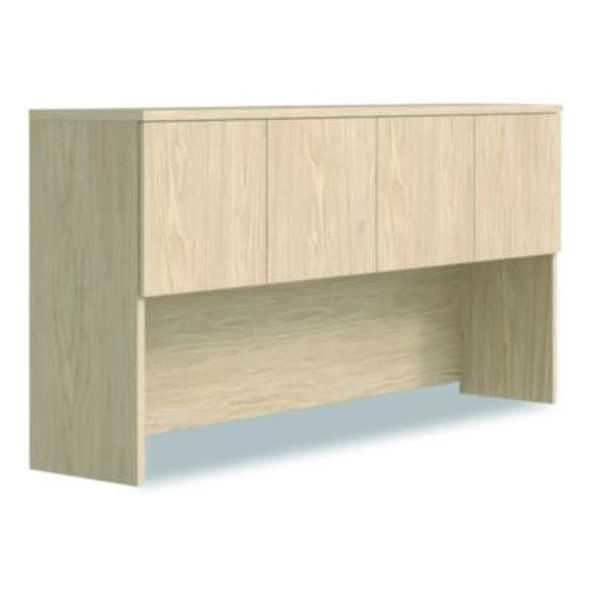 Alera Seville Hutch With Doors, 4 Compartments, 70.87w x 15.75d x 35.43h, Maple