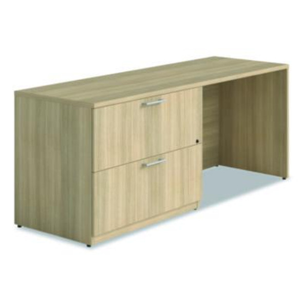Alera Seville Series Credenza With Left Lateral File, Melamine/Wood, 70.87w x 23.62d x 29h, Oak