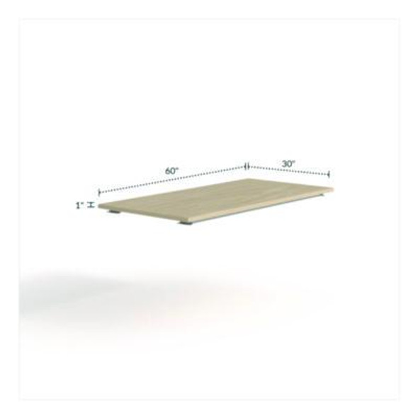 Seville Metal Leg Table Tabletop, Rectangular, 59.05w x 29.53d x 1h, Maple