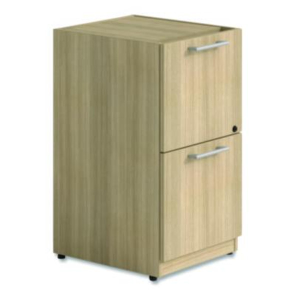 Alera Seville Series Modular File/File Pedestal, 2 Drawers, Legal/Letter-Size, 15.35" x 17.64" x 28", Oak