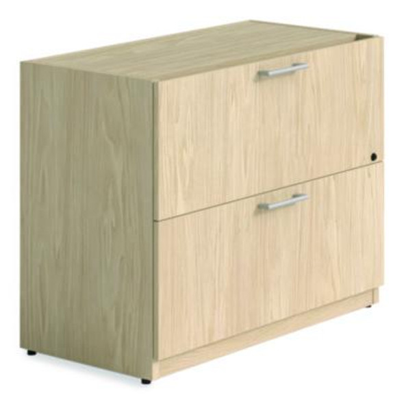 Alera Seville Series Modular Lateral File Cabinet, 2 Drawers, Lateral, Legal/Letter-Size, 35.43" x 17.64" x 28", Maple