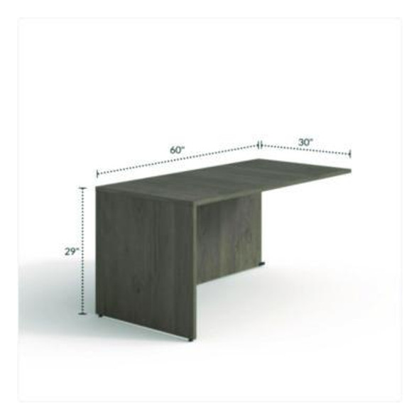 Alera Seville Series Return, Reversible, 59.06" x 29.53" x 29", Walnut