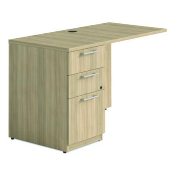 Alera Seville Series Desk Return With Pedestal, Left, 47.24" x 23.62" x 29", Oak