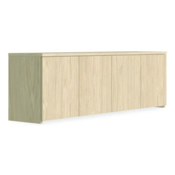 Alera Seville Hutch With Doors, 4 Compartments, 70.87w x 15.75d x 21.77h, Maple
