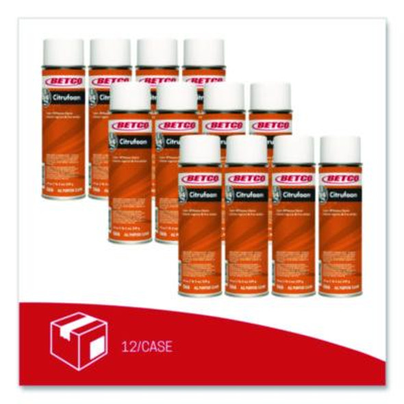 Citrufoam Cleaner/Degreaser, 19 Oz Aerosol Can, 12/Carton
