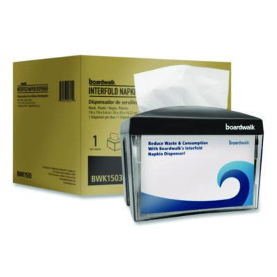 Interfold Napkin Dispenser, 7.9 x 5.6 x 7.9, Black