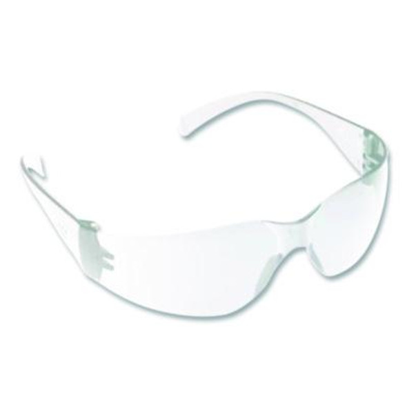 Virtua Wraparound Protective Eyewear, Clear Plastic Frame, Clear Polycarbonate Lens, 100/Carton