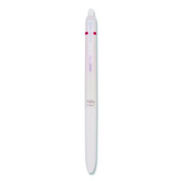Frixion Waai Erasable Gel Pen, Retractable, Extra Fine 0.5 Mm, Cherry Ink, Beige/Cherry Barrel, Dozen
