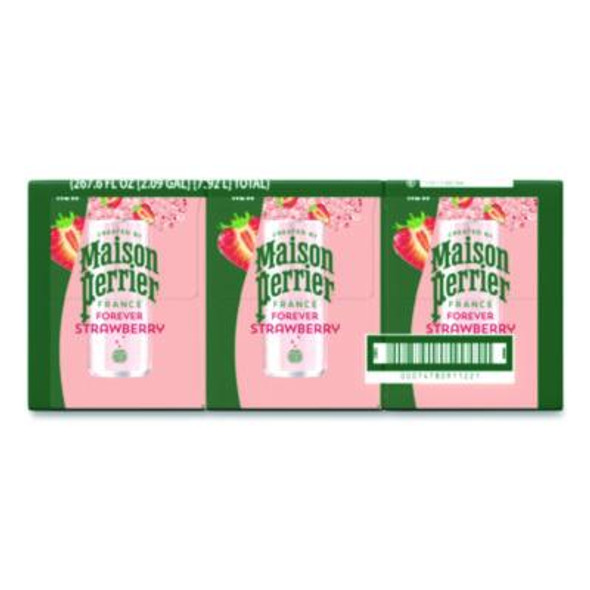 Maison Perrier Sparkling Water, 11.15 Oz Can, Strawberry, 8 Cans/Box