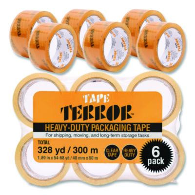Heavy-Duty Packaging Tape, 3" Core, 1.88" x 54.6 Yds, Clear, 6/Pack