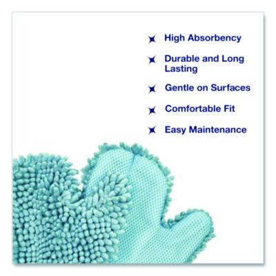 Chenille Scrubbing Mitts, Blue, 2 Mitts