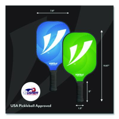Pickleball Set, Blue/Green, 15.75" x 7.75" x 2.9"