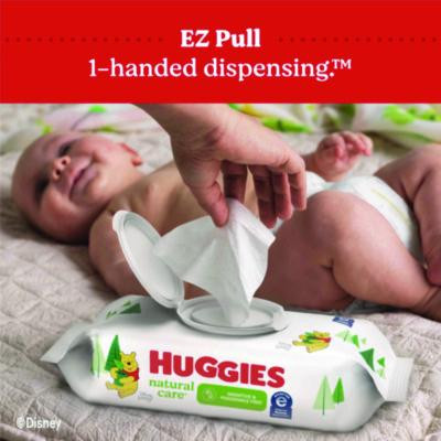 Natural Care Sensitive Baby Wipes, Unscented, White, 64/Pack, 12 Packs/Carton