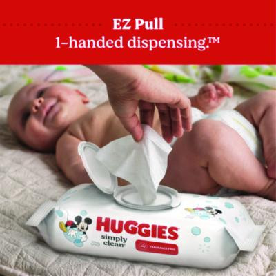 Simply Clean Fragrance Free Baby Wipes, 64/Pack, 11 Packs/Carton