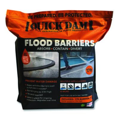 Flood Barriers, 6" x 17 Ft x, 3.5", 1 Barrier