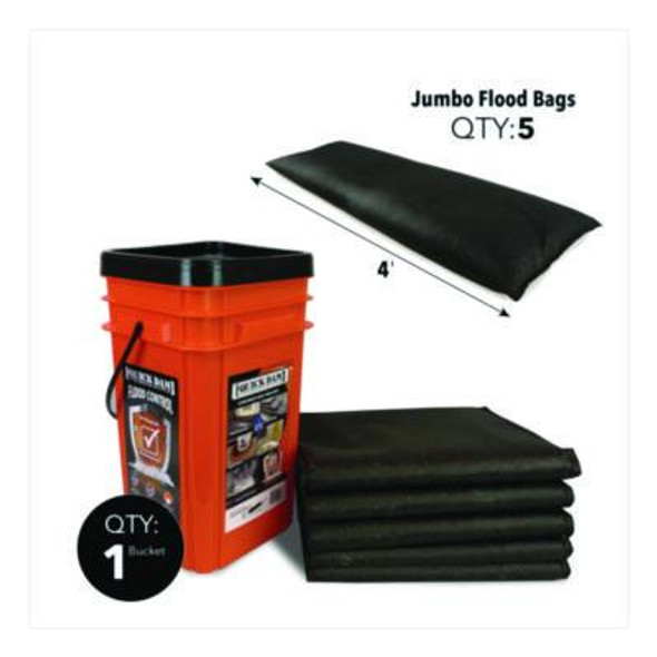 Outdoor Grab And Go Bucket Kit, (1) Bucket, (5) Jumbo Flood Bags
