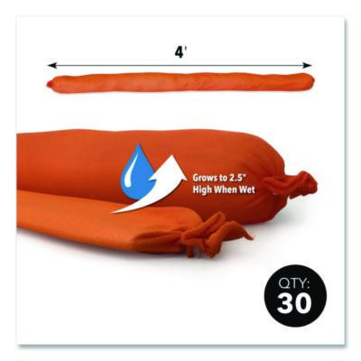 Water Dams, 2.5" x 4 Ft x 2.5", Orange, 30/Box