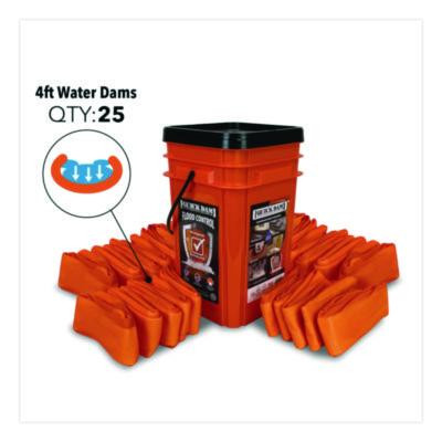 Indoor Bucket Kit, (1) Bucket, (25) 4 Ft Water Dams