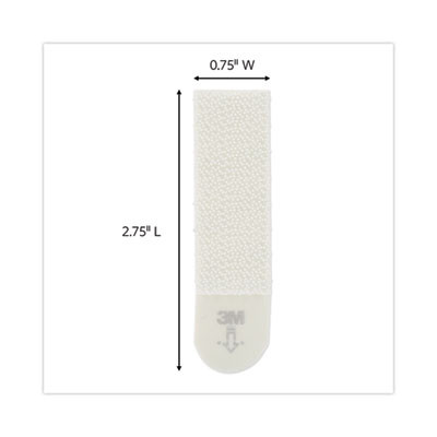 Damage-Free Hanging Picture Hanging Strip Pairs, Holds Up To 2.5 Lb, Medium: 0.75" x 2.75", White, 4/Set, 50 Sets/Carton