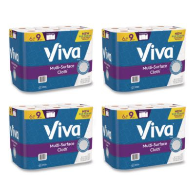 Multi-Surface Cloth Choose-A-Sheet Kitchen Roll Paper Towels 2-Ply, 11 X 5.9, White, 83/Roll, 6 Rolls/Pack, 4 Packs/Carton