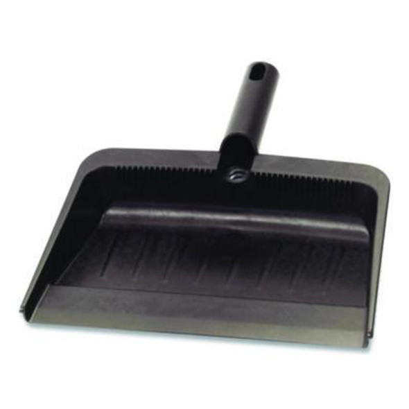 Flo-Pac Flexible Plastic Dustpan, 8 x 12, Plastic, Black
