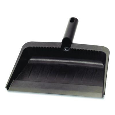 Flo-Pac Flexible Plastic Dustpan, 8 x 12, Plastic, Black