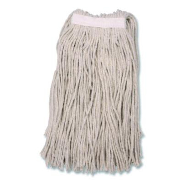 Full Weight Cut End Mop Head, Cotton, 16 Oz, White