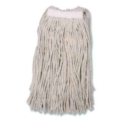 Full Weight Cut End Mop Head, Cotton, 16 Oz, White