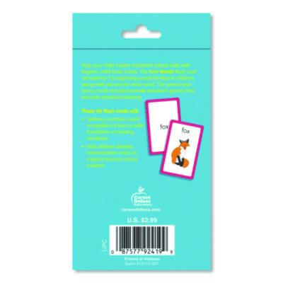 First Words Flash Cards, Grades Pre-K To 1, 3.25" x 5.25", Assorted Colors, 54 Cards