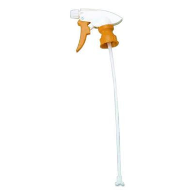 Chemical Resistant Trigger Sprayer, 9.88" Tube, Fits 32 Oz Bottles, Yellow/White
