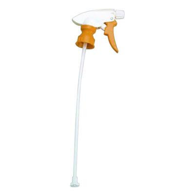 Chemical Resistant Trigger Sprayer, 9.88" Tube, Fits 32 Oz Bottles, Yellow/White
