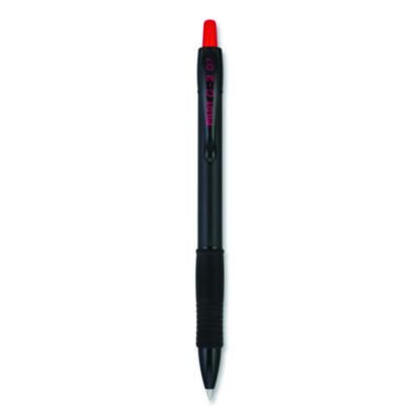 G2 Edge Premium Gel Roller Pen, Retractable, Fine 0.7 Mm, Red Ink, Black/Red Barrel, Dozen