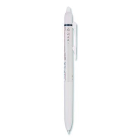 Frixion Waai Erasable Gel Pen, Retractable, Extra Fine 0.5 Mm, Black Ink, Beige/Black Barrel, Dozen