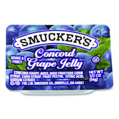 Jelly/Jam Plastic Portion Control Cups, Grape, 0.5 Oz Cup, 200/Carton