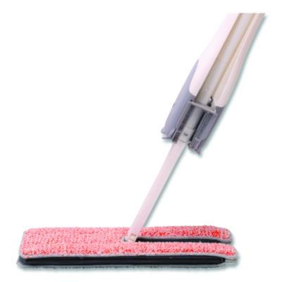 4-In-1 Squeegee Mop, 4.5 x 14.5 Orange/Gray Microfiber Heads, 53" White/Orange Polyamide/Polyester Handle