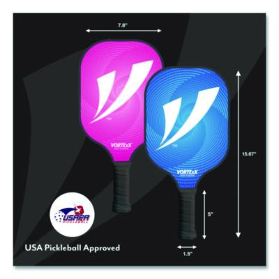 Pickleball Set, Pink/Blue, 15.75" x 7.75" x 2.9"