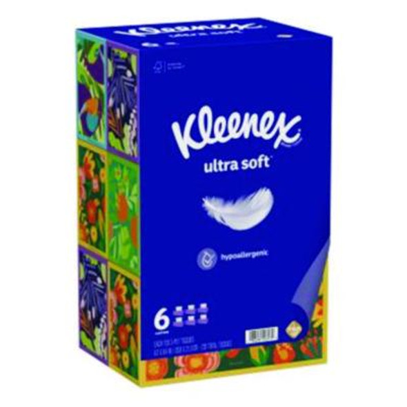 Ultra Soft Facial Tissue, 3-Ply, White, 120 Sheets/Box, 6 Boxes/Pack, 4 Packs/Carton