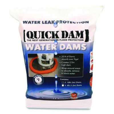 Water Dams, 2.5" x 10 Ft x 2.5", 2/Pack