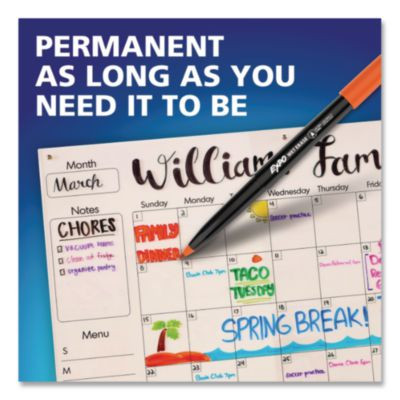 Vis-A-Vis Wet Erase Marker, Fine Bullet Tip, Assorted Colors, 8/Set