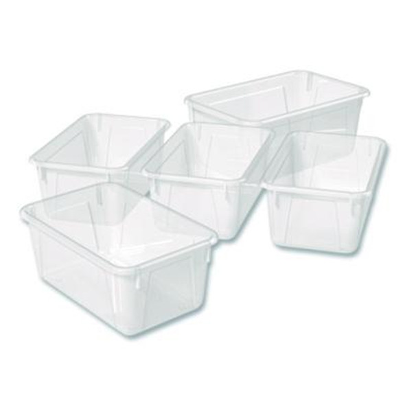 Cubby Bin, 1.8 Gal, 7.8" x 12.09" x 5.18", Translucent, 5/Pack