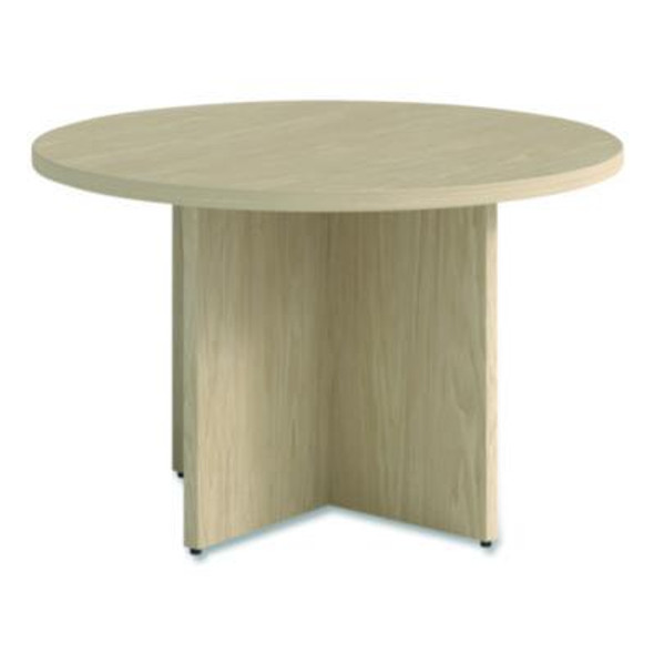 Alera Seville Round Conference Table, 47.24" Diameter x 29.5h, Maple Top, Maple Base/Legs