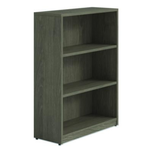 Alera Seville Series Bookcase, Three-Shelf, 35.43w x 13.78d x 48h, Walnut
