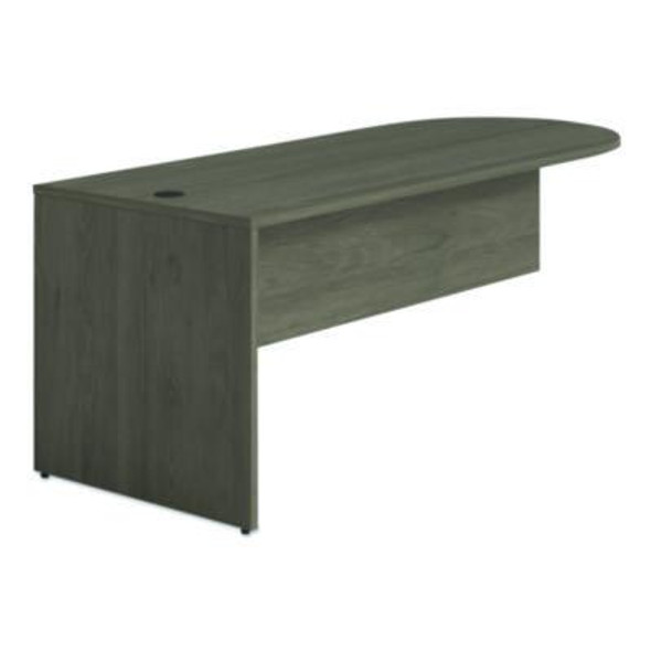 Alera Seville Series D-Top Peninsula With Modesty Panel, 30w x 72d, Walnut