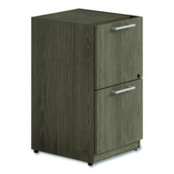 Alera Seville Series Modular File/File Pedestal, 2 Drawers, Legal/Letter-Size, 15.35" x 17.64" x 28", Walnut
