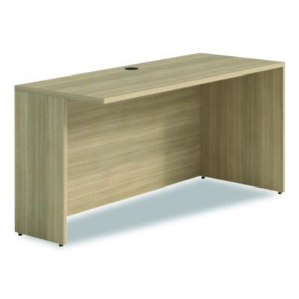 Alera Seville Series Multipurpose Desk Table With One Recessed Leg, 59.06" x 23.62" x 29", Oak