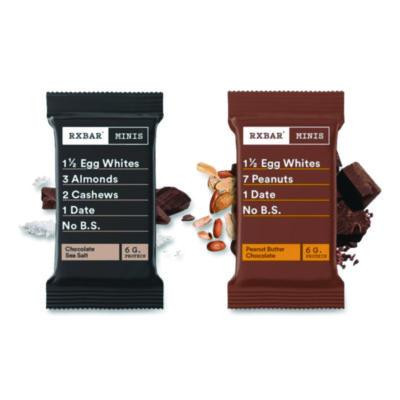 Minis Protein Bars, Chocolate Sea Salt And Peanut Butter Chocolate, 0.9 Oz Bar, 8/Box