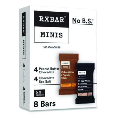 Minis Protein Bars, Chocolate Sea Salt And Peanut Butter Chocolate, 0.9 Oz Bar, 8/Box